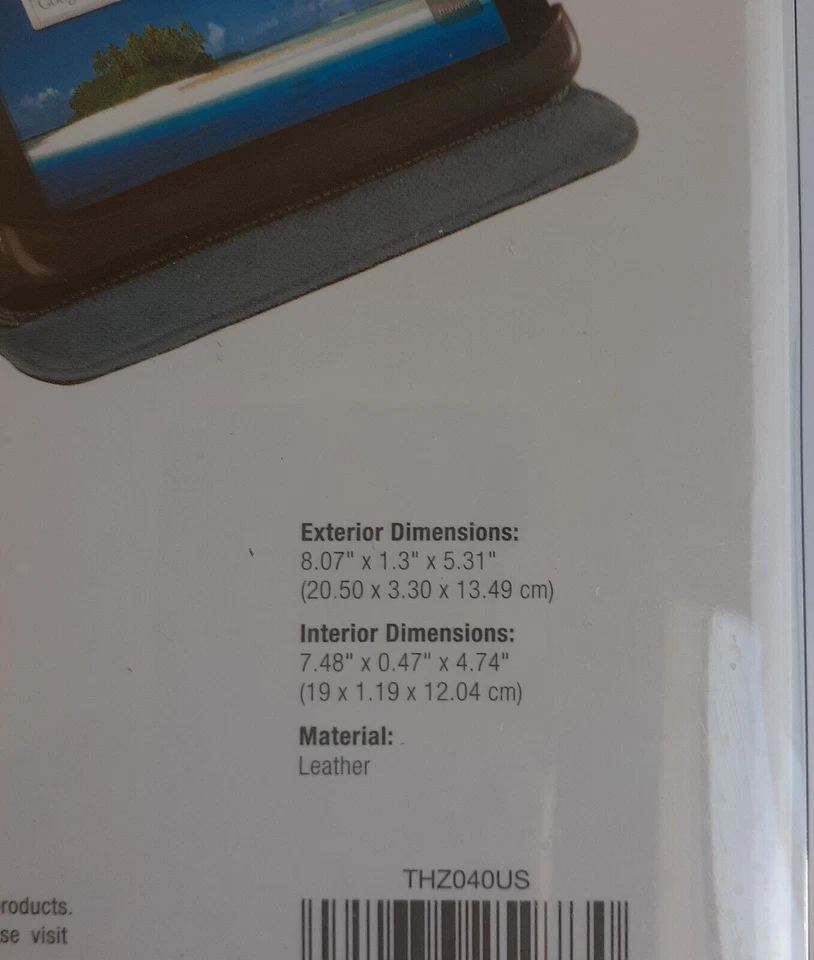 Targus Truss Leather Case / Stand For Samsung Galaxy Tab size 7.48"X0.47"X4.74" - Image 3 of 4