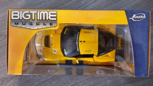 JADA BIGTIME MUSCLE BTM 2005 CHEVROLET CORVETTE C6-R 1:24 GIALLO PRESSOFUSO #93 - Foto 5 di 5