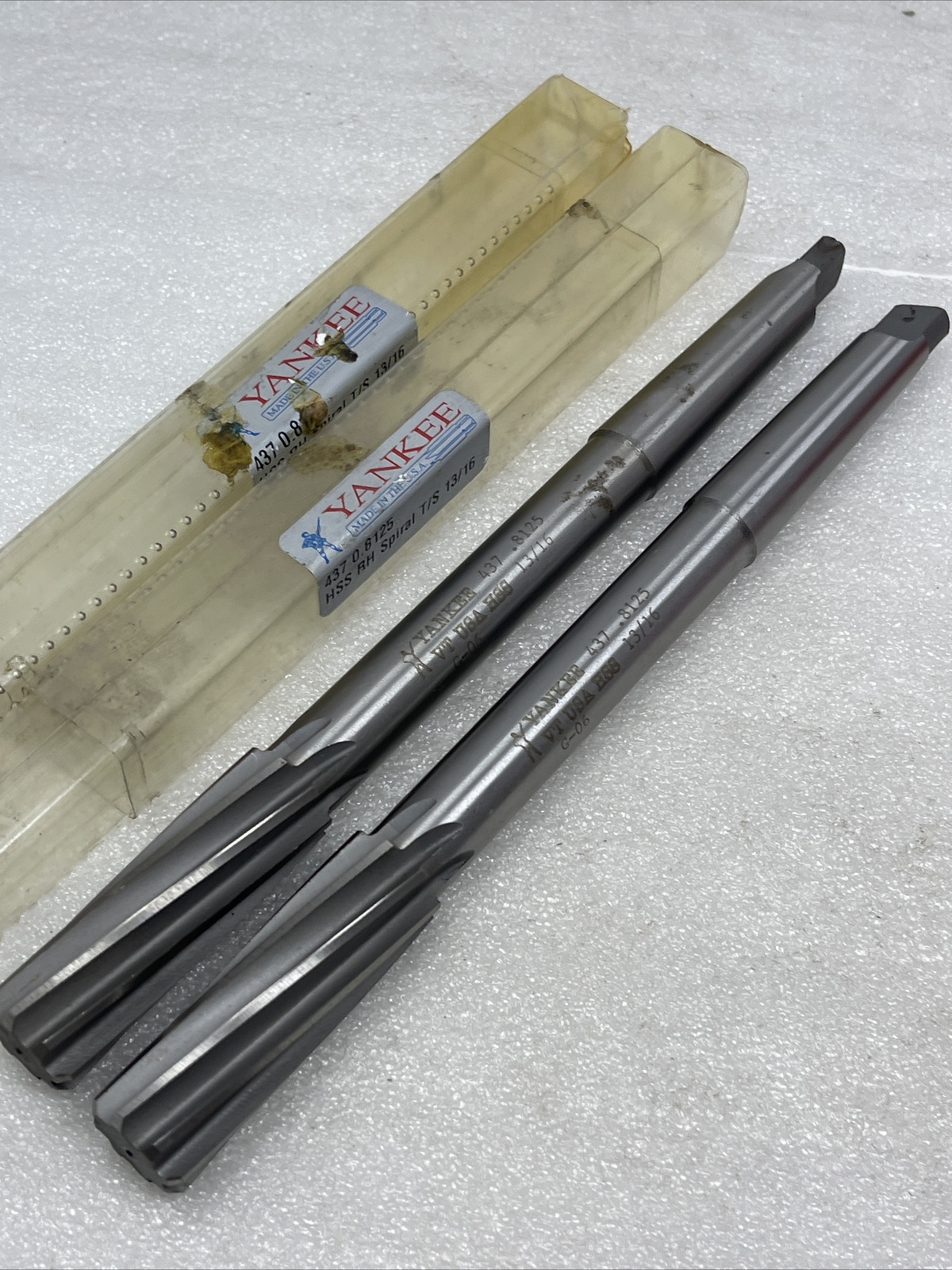 13/16” Yankee Reamers, 2MT Morse Taper 2 Spiral Flute, 437, HSS, USA