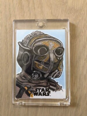 Topps Star Wars 1/1 Sketch Card -set of 4 w/o Holders Used F/S