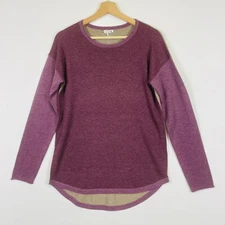 Smartwool Purple Tan Colorblock Shadow Pine Merino Sweater Womens Small NEW NWT