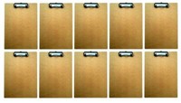 10 Set Klemmbrett A4 Holz Mit Klemme Aus Metall | Schreibunterlage | Clipboard