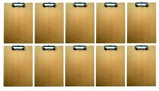 10 Set Klemmbrett A4 Holz mit Klemme aus Metall | Schreibunterlage | Clipboard