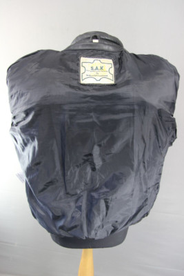 CLASSIC SHAKEEL INTERNATIONAL S.A.K. BLACK LEATHER BIKER JACKET 38  