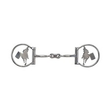 Fast Turns Stainless Steel D-RING Dogbone SNAFFLE BIT 5" Mouth 3" Cheeks