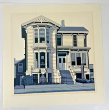 1974 Listed California Artist Stan Beckman, Serigraph, Modernism Union Street