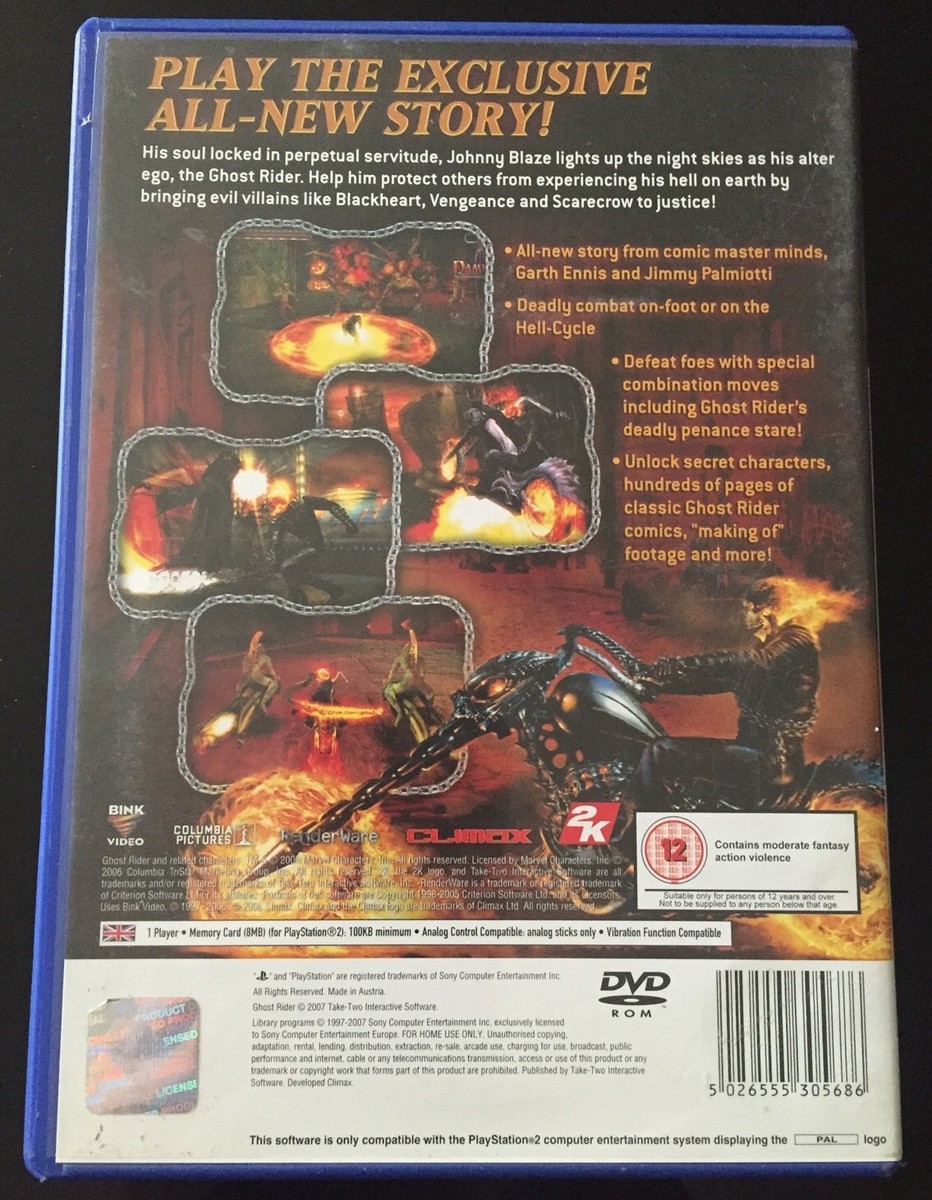 Ghost Rider Manual/pôster Para Ps2 | Parcelamento sem juros Ghost Rider Manual/pôster Para Ps2 | Parcelamento sem juros