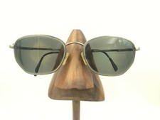 Vintage Bulova Antimony Signature Newcastle Gunmetal Oval Sunglasses FRAMES ONLY