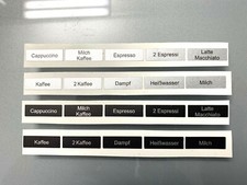 Label set coffee machines Saeco Jura DeLonghi sticker buttons ******