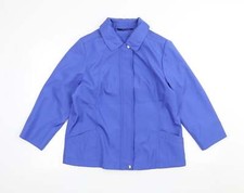 BM Womens Blue Pea Coat Size S Snap