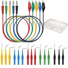 20 Stück Messleitungen Rückseitensonden-Kit, 5 Farben Rückseitenprüffühler-Stifte, 4 mm Bananenstecker