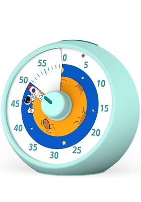 Visueller Timer für Kinder, 60 Minuten Countdown Timer für Klassenzimmer, Schreibtischtimer