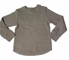Place EST 1989 Boys S 5/6 Gray Waffle Knit Pullover Shirt