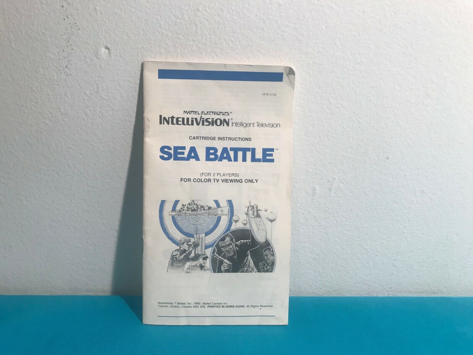 Sea Battle 定期入れの Intellivision MANUAL ONLY variant CAN 人気大割引 french english