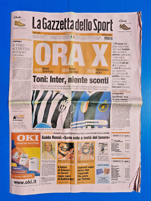 Gazzetta Dello Sport 10 Septembre 2006 - Rimini Juventus 1-1, Roma Totti, Original