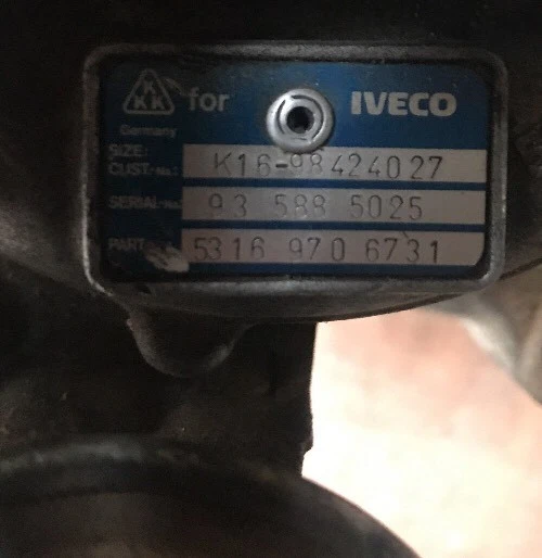 Iveco Daily Turbocharger K16-98424027 53169706731 53161015086 - Image 3 of 4