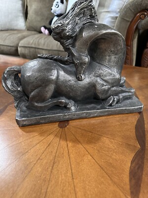 RARE David Fischer Austin Productions Unicorn Horse Sculpture Statue Vintage