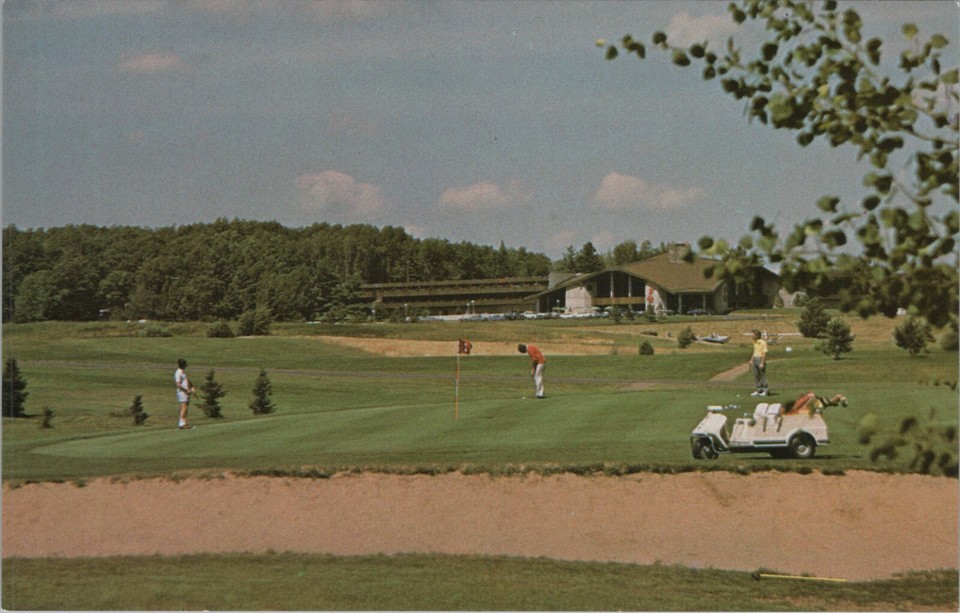 Telemark Lodge Cable Wisconsin 18hole Golf Course Chrome Vintage Post