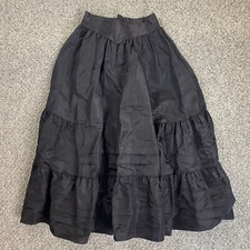 Vintage Jessica  s Gunnies San Francisco Black Taffeta Prairie Skirt Size 5