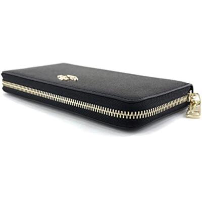 New] Coach F52372 Long Wallet Black | eBay