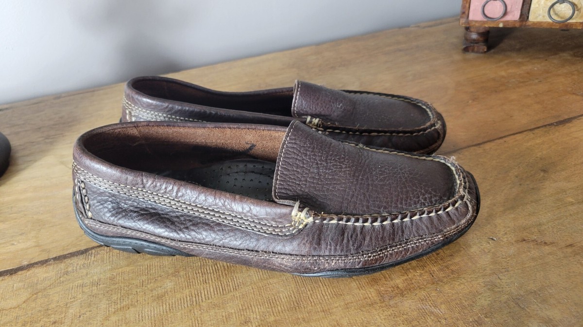 L.L. Bean Driving Loafers Mens 10 D Brown Leather Moc Toe Slip On Shoes LL Bean Men main image 2