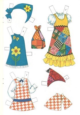 VINTAGE HEATHER JILL ANNE PAPER DOLL LASER REPRODUCTION~Org Sz