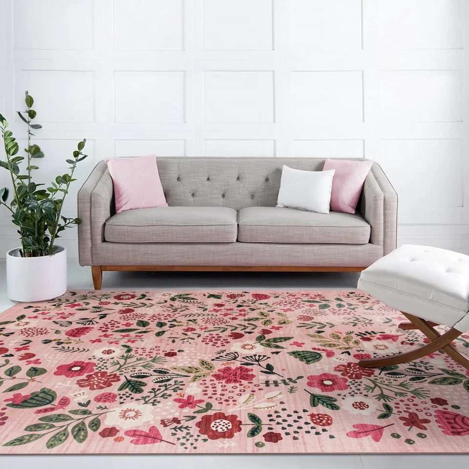 Extra Large Tropical Rug Black Ivory Warm Lounges Carpet Corridor Runner Mat