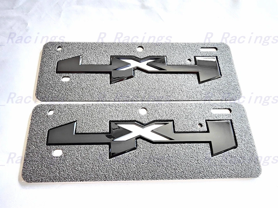 2PCS Gloss black Side Bed 4x4 4 x 4 Emblems 2019+ Sierra 1500 2500HD 3500HD - Image 3 of 4