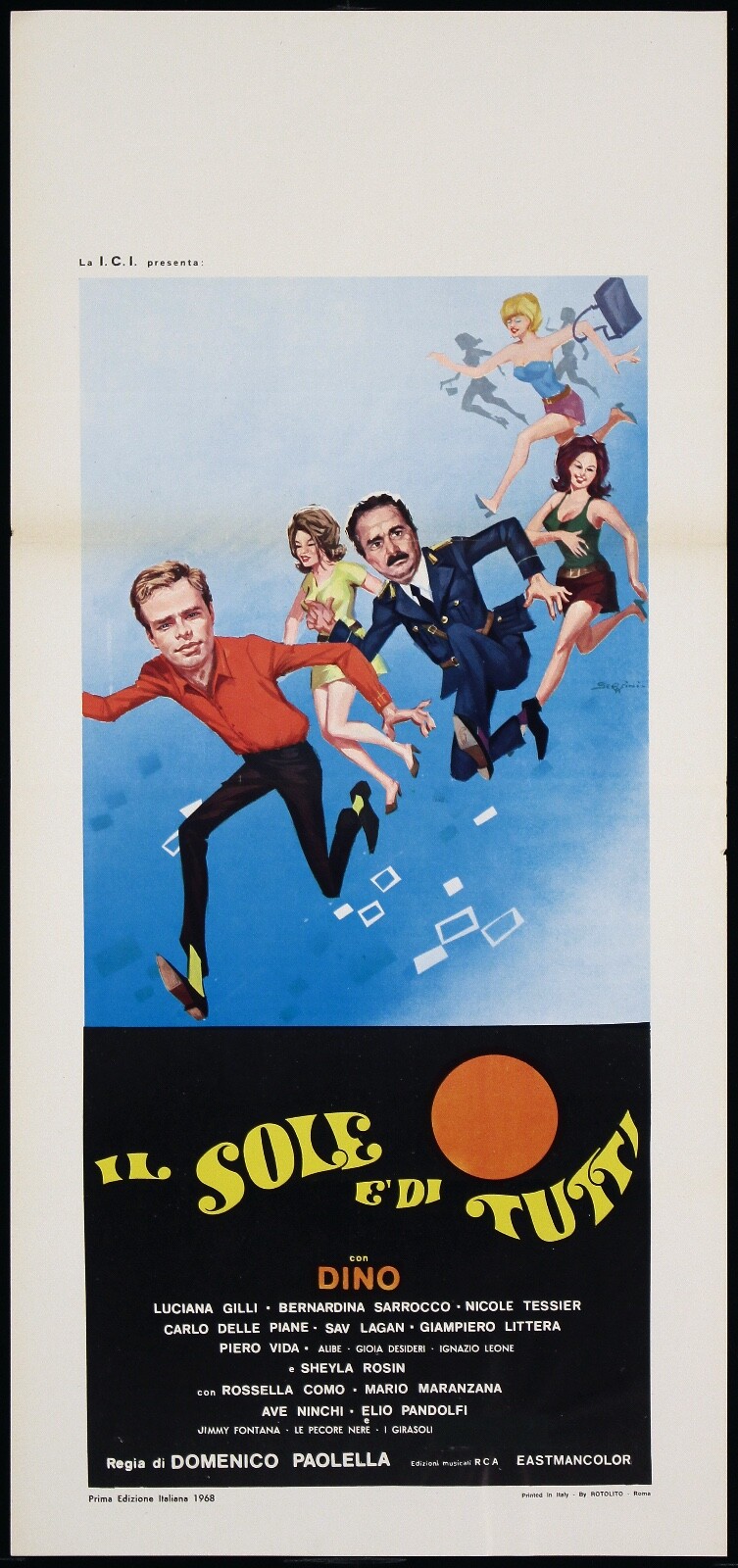 Locandina originale film Il sole è di tutti (1968) - Regia di Domenico Paolella