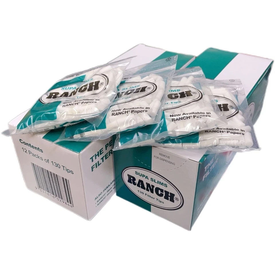 28 X Ranch Filters Supa Slim 130 Filter Tips. Total 3640 Filters - image 1 of 1
