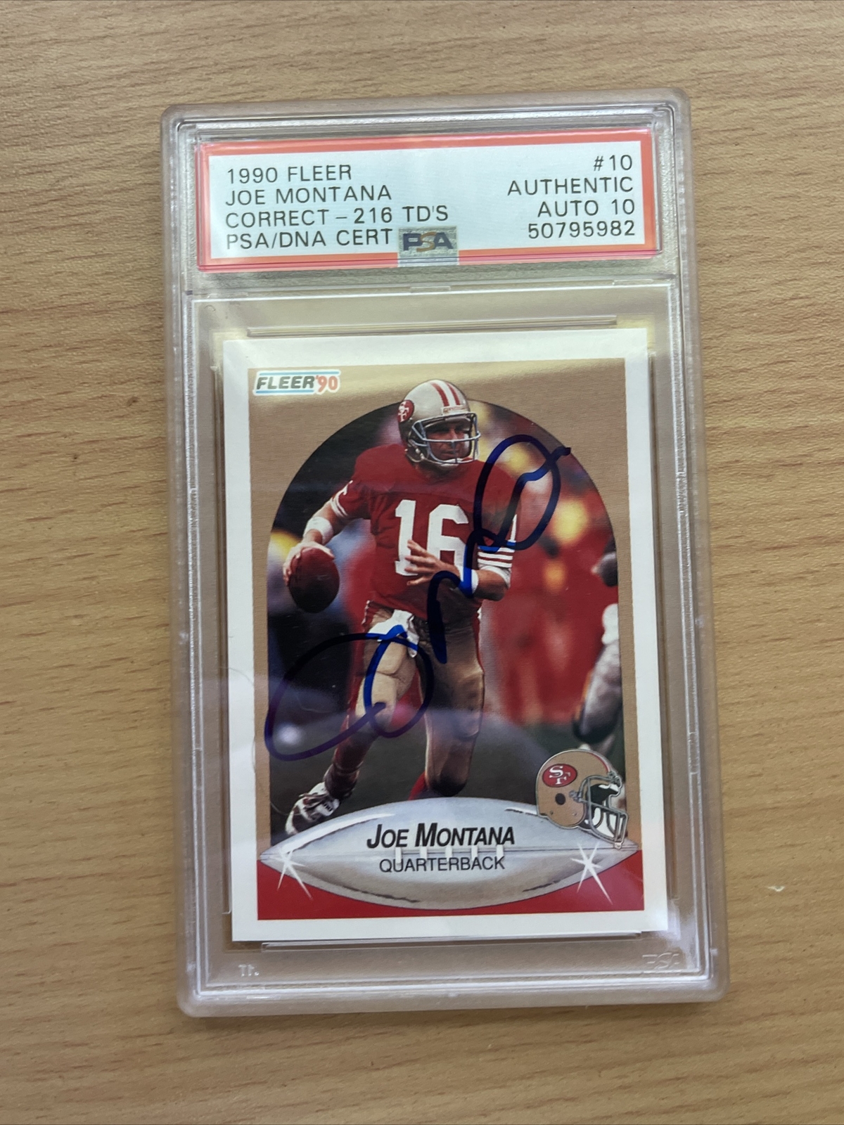 JOE MONTANA SIGNED FLEER 1990 PSA/DNA CERT AUTHENTIC AUTO 10 49ers 🔥🔥🔥