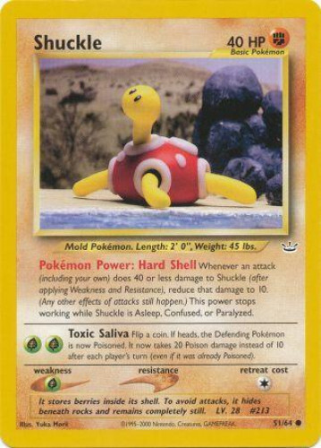 Pokemon Card - Neo Revelation 51/64 - SHUCKLE (common) - NM