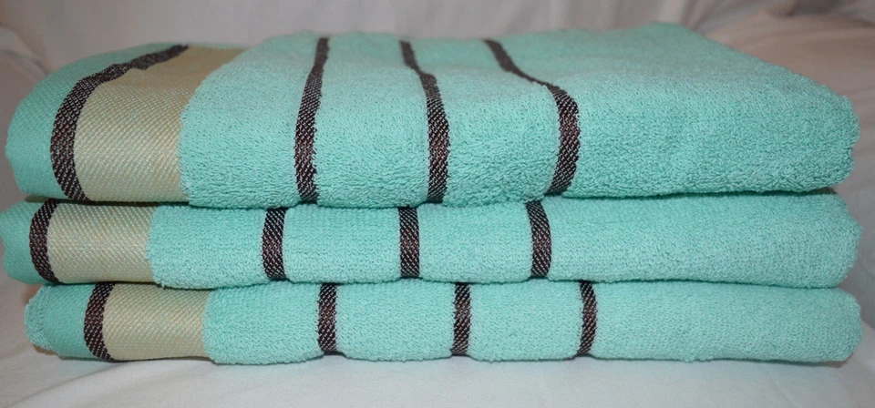 One Stripped Bath Towel 27”x 54” Avail. Ten Different Colors - Image 4 of 4