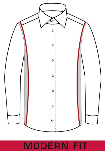 Marvelis camicia uomo business manica lunga non ferro vestibilità moderna, quadri, New Kent - Foto 4 di 4