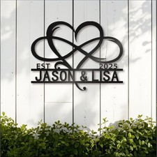 Custom Wedding Gift Metal Sign, Personalized Family Name Metal Sign, Last Name