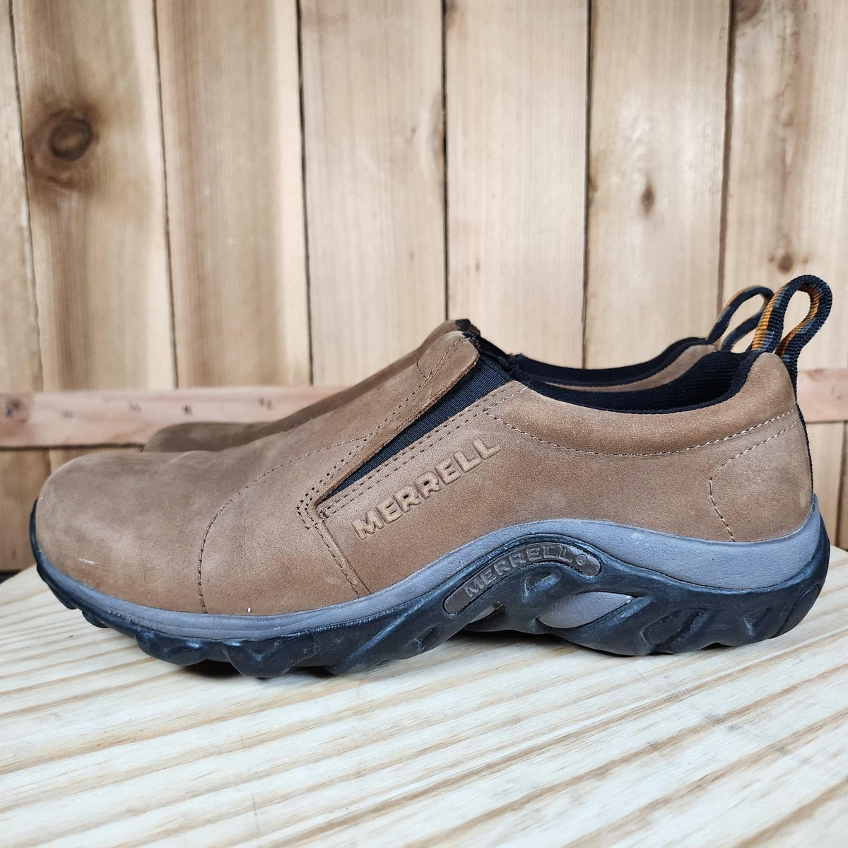 Merrell Jungle Moc Mens 10 Brown Suede Clog Slip On Loafers Casual Comfort Shoes Merrell Brown Casual Shoes Jungle Moc for Men for sale | eBay main image 4