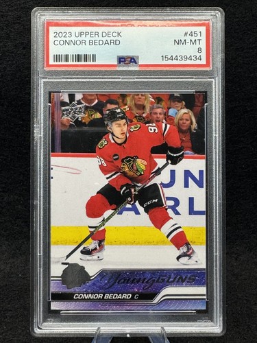 2023-24 Upper Deck Series 2 - Young Guns Connor Bedard #451 (RC) PSA 8