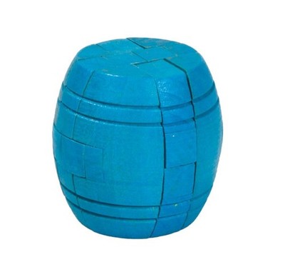 IQ Test Fass blau 3D Puzzle aus Holz