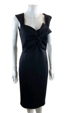 Phase Eight Giulia Bow Dress Black Party Smart UK 12 NEW Polyester Stretch