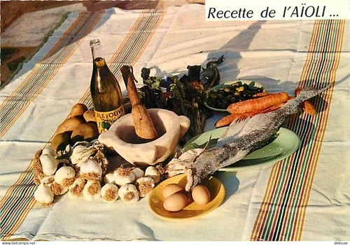 Postcard - Cooking Recipes - Aioli - New Card - Gastronomy - CPM -