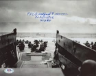 Bradford Freeman Signed 8x10 World War II WW2 B&W Photo AUTO PSA COA