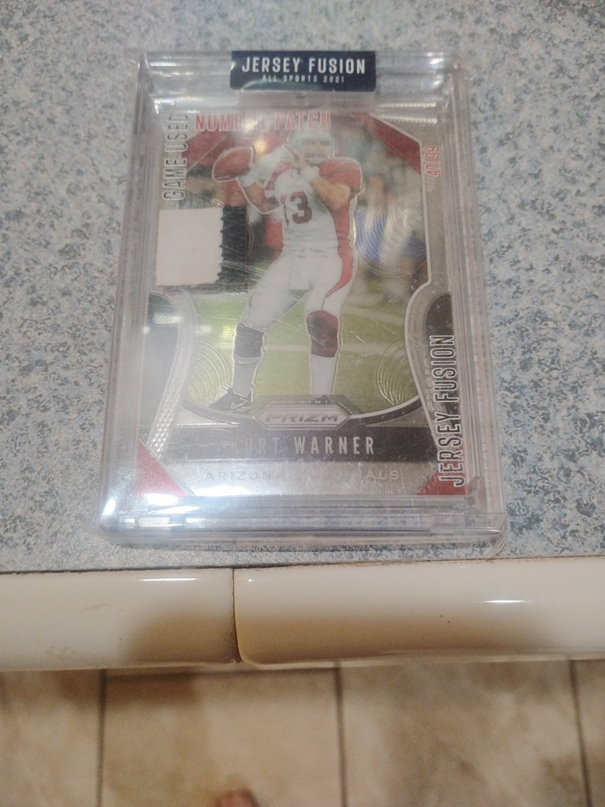 Number Patch Card 47 Out Of 99 Game Used Jersey Kurt Warner