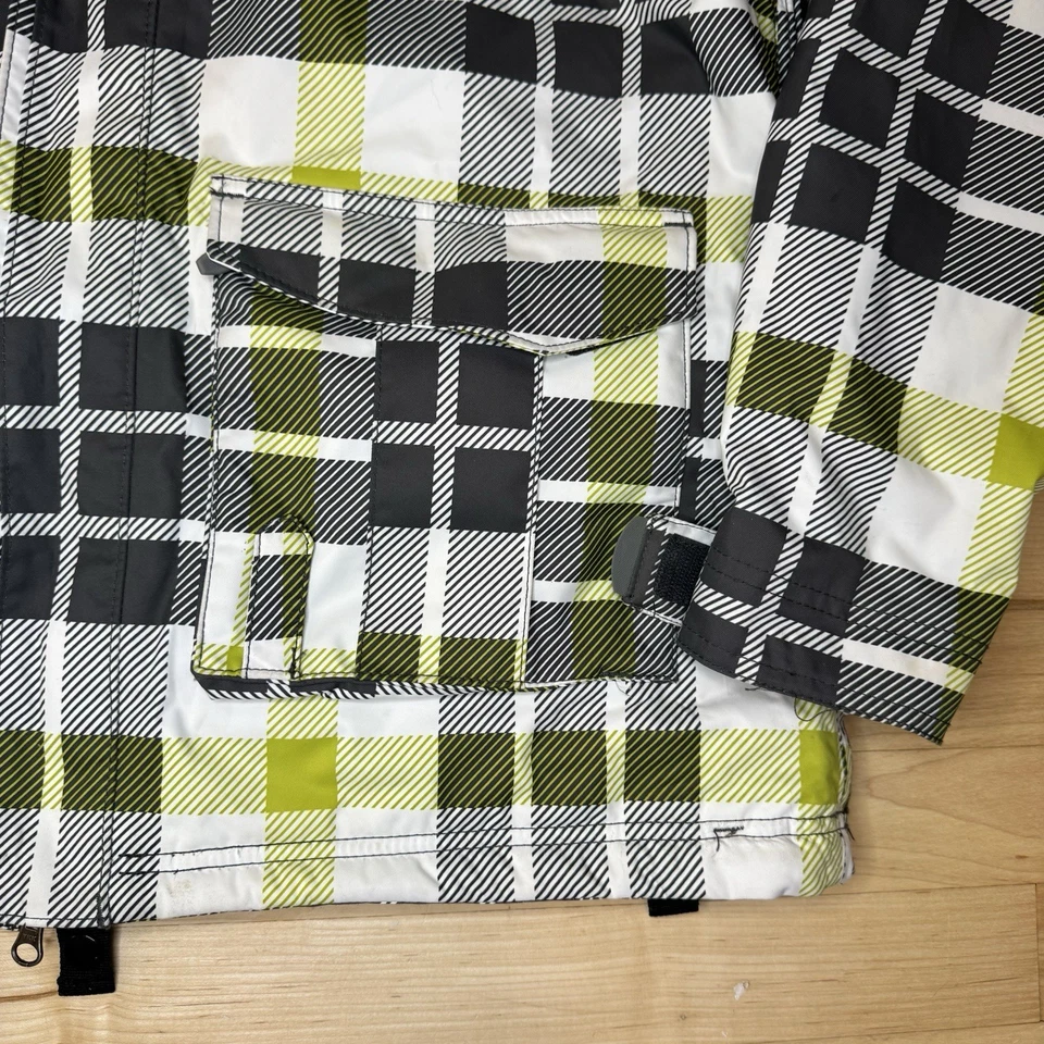 Billabong Snowboarding Ski Men's Jacket Plaid  Green Size Medium 10k Aved Winter - Image 4 of 4