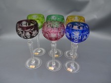 6 x Joska Waldglashütte Bodenmais Weinrömer Bleikristall mundgeblasen 21 cm H