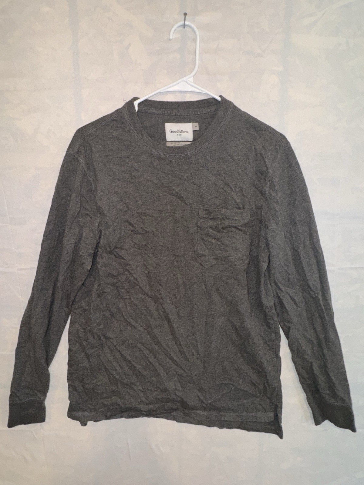 Gray Goodfellow Long Sleeve Men's T-Shirt
