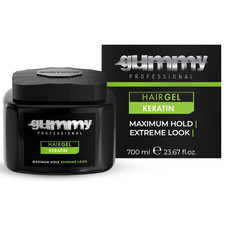 Professional Hair Gel Maximum Hold with Keratin Extreme Styling for Slick Ba