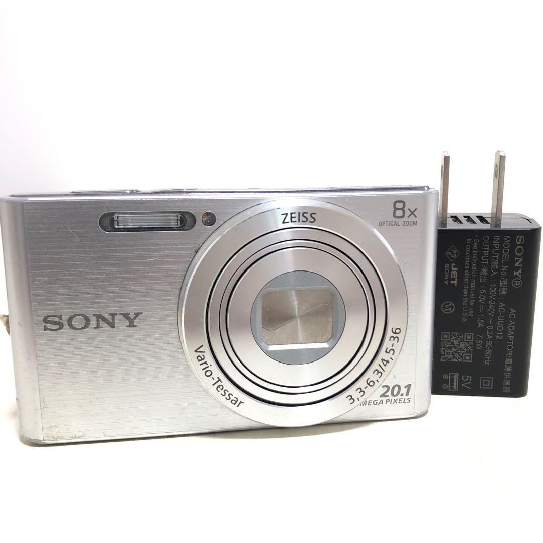 SONY Cyber-Shot DSC-W830 Camera 20.1MP Silver w Battery Charger