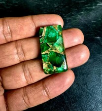 Green Copper Turquoise Baguette Shape Loose Cabochon Gemstone Use For Jewelry