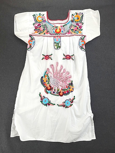 Handmade MuuMuu House Dress Hand Embroidered One size Leisure Lounging