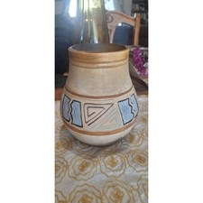 Southwestern Pottery Jar Vase Clay Signed 6.2...